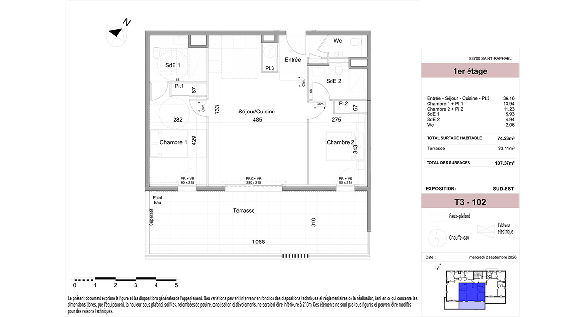 Traverse de Verdun 46, St Raphaël, 2 Bedrooms Bedrooms, 0 ,1 BathroomBathrooms,Lägenheter,Till salu,Traverse de Verdun,0,1484
