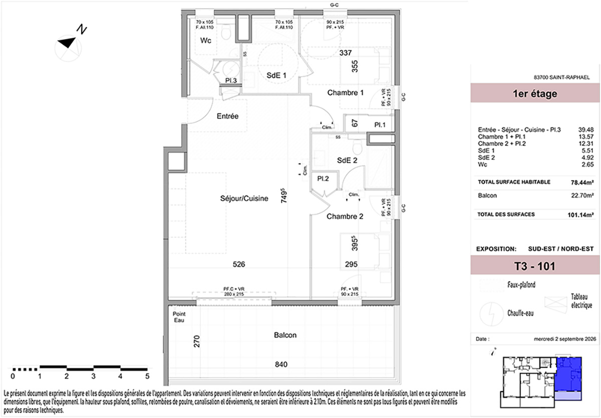 Traverse de Verdun 46, St Raphaël, 2 Bedrooms Bedrooms, 0 ,1 BathroomBathrooms,Lägenheter,Till salu,Traverse de Verdun,0,1484