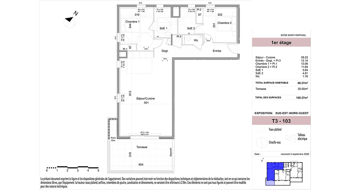 Traverse de Verdun 46, St Raphaël, 2 Bedrooms Bedrooms, 0 ,1 BathroomBathrooms,Lägenheter,Till salu,Traverse de Verdun,0,1484